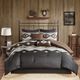 Olliix by Woolrich Grey/Brown California King Bitter Creek Oversized Comforter Set-0