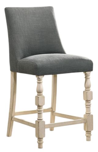 Furniture of America® Plymouth 2-Piece Dark Gray/Ivory Counter Chair Set