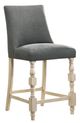 Furniture of America® Plymouth 2-Piece Dark Gray/Ivory Counter Chair Set-0