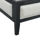 Elements International Versailles Contemporary Black/White King Upholstered Panel Bed-4