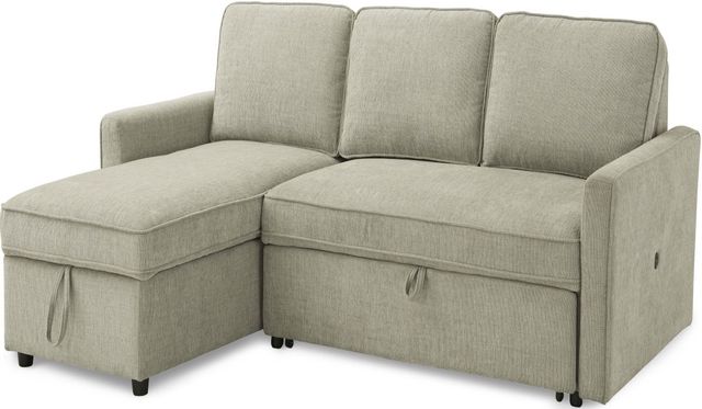 Signature Design by Ashley® Kerle 2-Piece Fog Left-Arm Facing Sectional and Chaise with Pop Up Bed-3