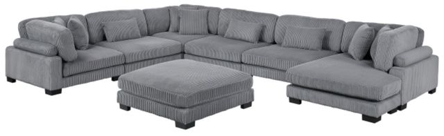 Homelegance® Traverse 7-Piece Gray Modular Sectional with Reversible Chaise and Ottoman-2