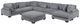 Homelegance® Traverse 7-Piece Gray Modular Sectional with Reversible Chaise and Ottoman-2