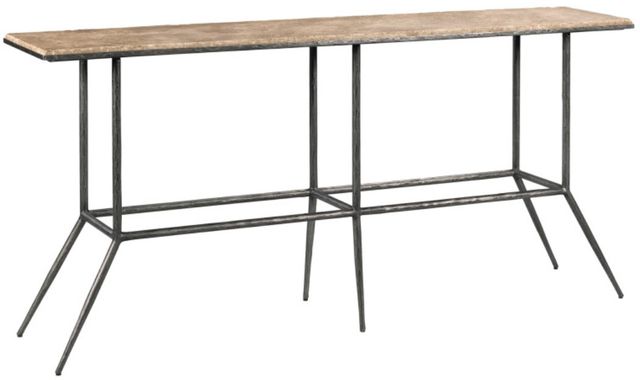 Kincaid® Sorrento-Acquisitions Beige Top Sofa Table with Black Base-0
