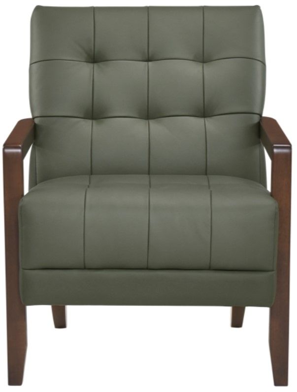 Homelegance® Crafton Green/Walnut Accent Chair-2