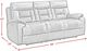 Elements International Trinidad Pebble Grey Power Reclining Sofa-2