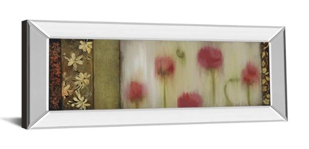 Classy Art Rain Flower Il by Dysart Mirrored Frame Wall Art-1