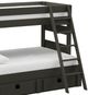 Elements International Cali Kids Gray Twin Over Full Bunk with Ladder and Trundle-1
