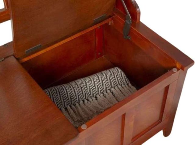 Linon Mission Walnut Storage Hall Tree -3