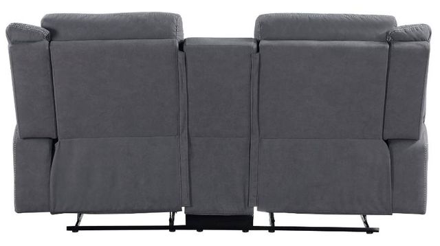 Homelegance® Dean Gray Double Manual Reclining Loveseat with Center Console-3