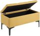 Pouf de rangement rectangulaire Tyler en tissu jaune Inspire®-3