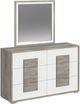 Elements International San Matteo Ash Gray/White Dresser and Mirror-0