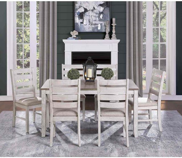 Mazin Furniture Ithaca Grayish White Side Chair-2