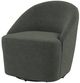 Coaster®  Leon Black/Hunter Green Swivel Chair -2
