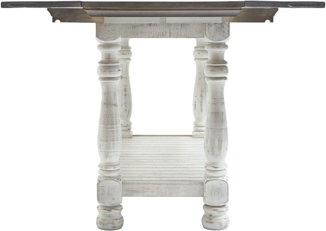 Signature Design by Ashley® Havalance Gray Flip Top Sofa Table with Vintage White Base-1
