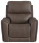 Flexsteel® Carter Brown Power Recliner with Console and Power Headrests and Lumbar-1