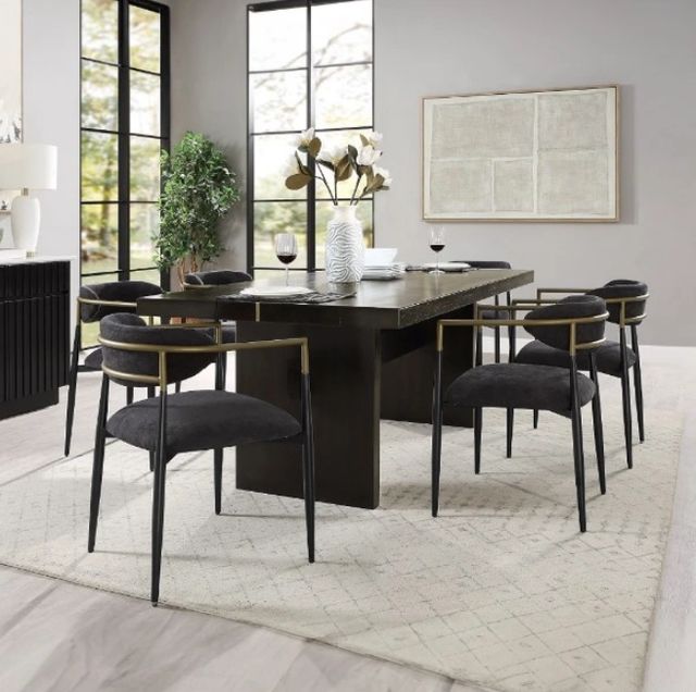 ACME Furniture Jaramillo 2-Piece Black Arm Chair Set-1