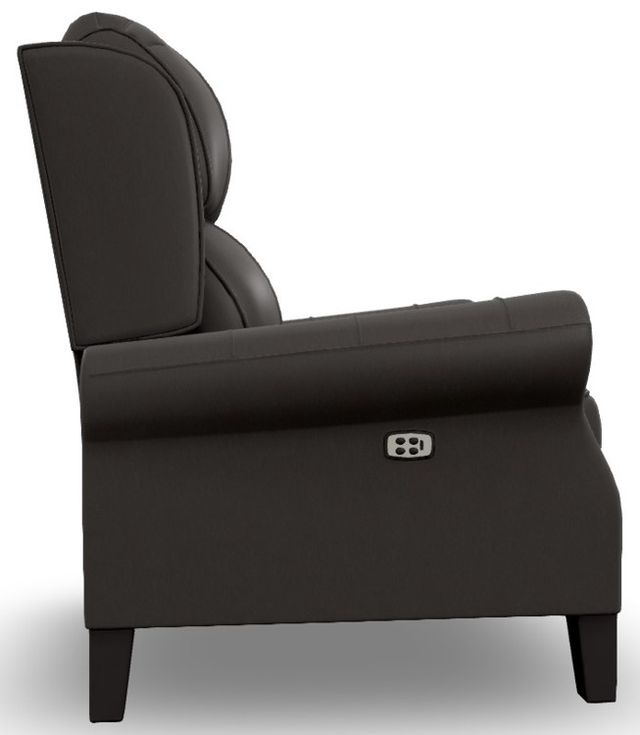 Best® Home Furnishings Customizable Joanna Leather Power High Leg Recliner with Power Tilt Headrest and Espresso Legs-2