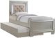 Elements International Platinum Champagne Twin Youth Platform Bed with Trundle-0