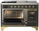 Ilve® Majestic III 48" Graphite Matte Pro Style Dual Fuel Liquid Propane Range with Triple Glass Door and Copper Trim-3