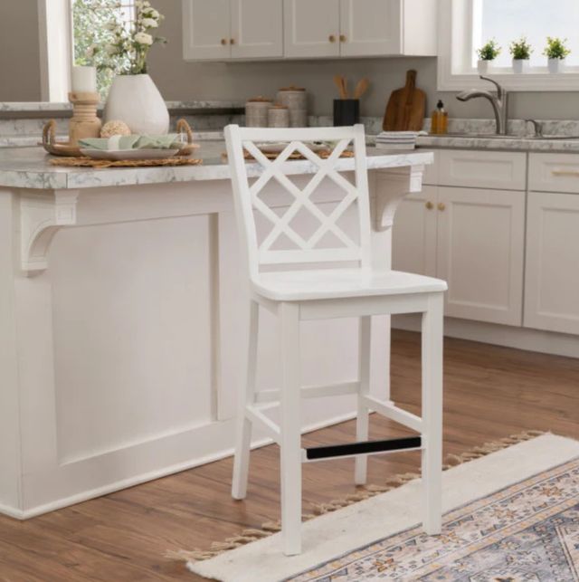 Powell® Maui White Counter Stool -1