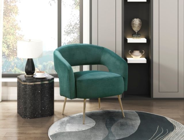 Homelegance® Roslyn Dark Green Accent Chair-1