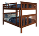 Donco Kids Light Espresso Full/Full Mission Bunk Bed-0