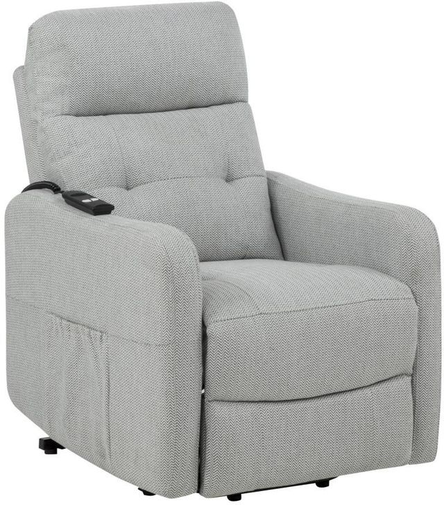 Coaster® Dayes Light Gray Power Lift Recliner Chair-0