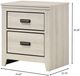 Crown Mark Carter White Nightstand-2