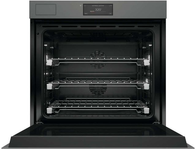 Fisher & Paykel Series 11 Minimalist 30" Grey Glass Steam Assist Wall Oven with Self-Cleaning-1