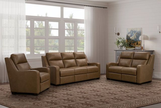 BarcaLounger® Ayden Hillwood Toffee Power Recliner with Power Headrest and Lumbar-2