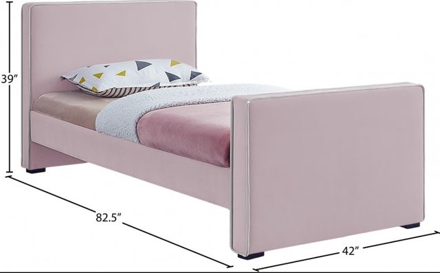 Meridian Furniture Dillard Pink Twin Bed-3