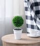 A & B Home 3-Piece Green Faux Single Ball-Shape Topiary with Cream Pot Set-5