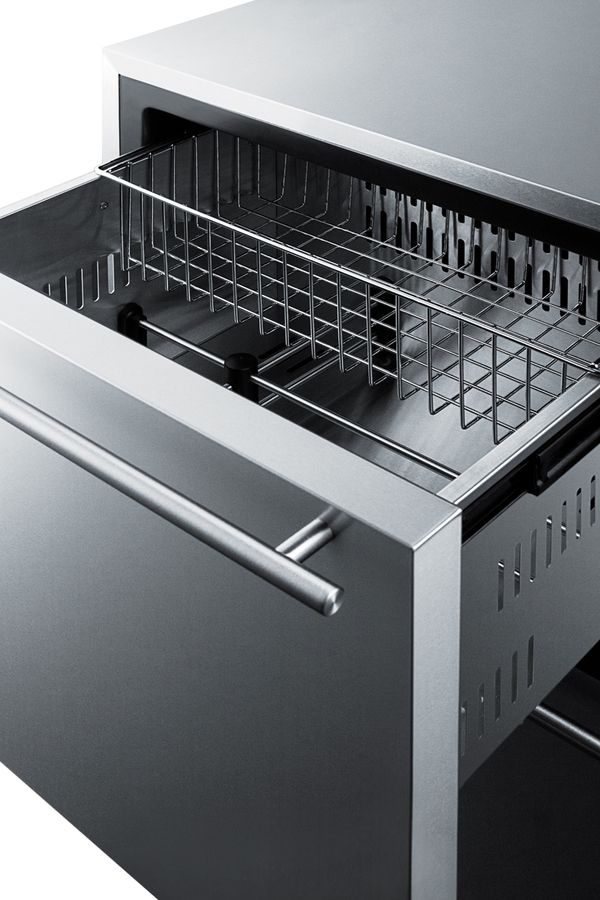Summit® 3.4 Cu. Ft. Stainless Steel Outdoor Upright Freezer-2