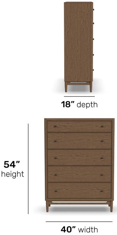 Flexsteel® Verona Medium Brown Oak Drawer Chest-2
