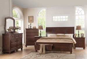 Mazin Furniture Begonia Cherry Brown Mirror-3