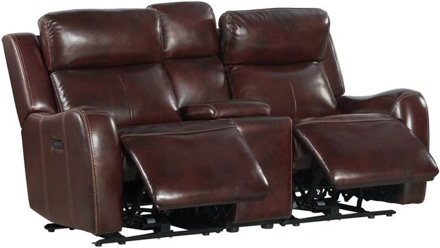 Intercon Wainwright  Reddish Brown Dual-Power Loveseat-2