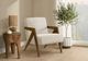 Monarch Specialties Inc. Brown Walnut/Cream 30" Accent Chair-1