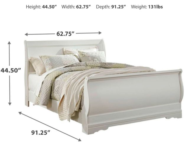 Signature Design by Ashley® Anarasia White Queen Sleigh Bed-1