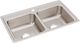 Elkay Lustertone® Classic Lustrous Satin 33" x 19-1/2" x 7-5/8" 1-Hole Equal Double Bowl Drop-In Sink-0