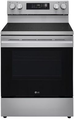 LG 30" Stainless Steel Freestanding Glass-Top Electric Range  with Air Fry & EasyClean®