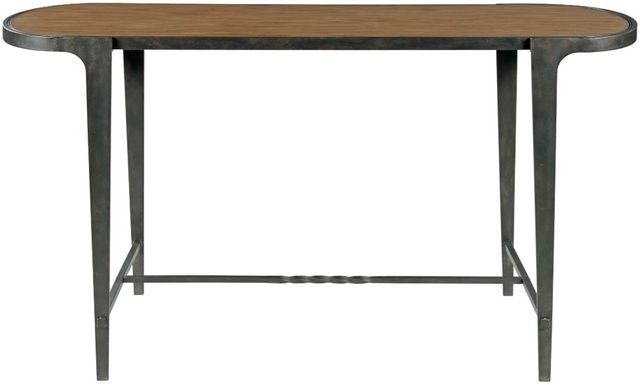 Hammary® Olmsted Rustic Oak Oval Counter Table with Black Base-2