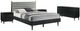 Armen Living Artemio 4-Piece Black Queen Panel Bedroom Set-0