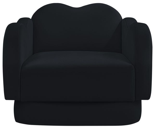 Meridian Furniture Bloom Black Velvet Upholstered Accent Chair-1