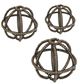 A & B Home Lowley 3-Piece Brown Deco Ball Wall Decor Set-1