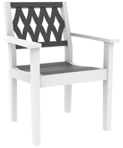 Seaside Casual Greenwich Dining Arm Chair Diamond Back Style-0