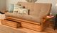Kodiak Furniture Phoenix Suede Peat/Butternut Full Storage Futon with Mattress-1