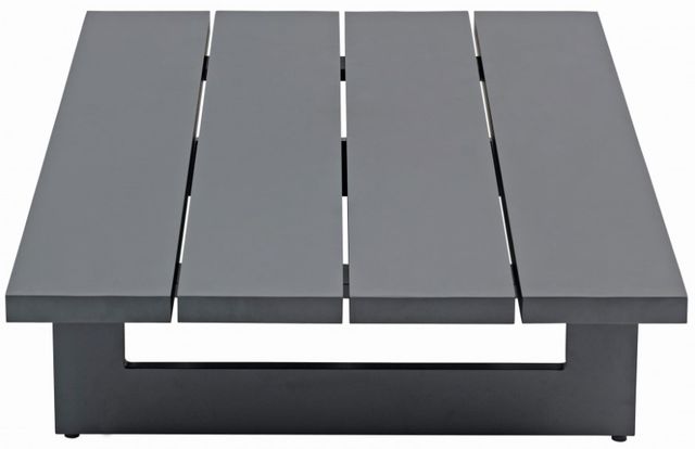 Meridian Furniture Maldives Dark Gray Aluminum Outdoor Patio Coffee Table-2