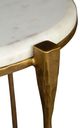 Furniture Classics LaBelle White Side Table with Antique Gold Base-4