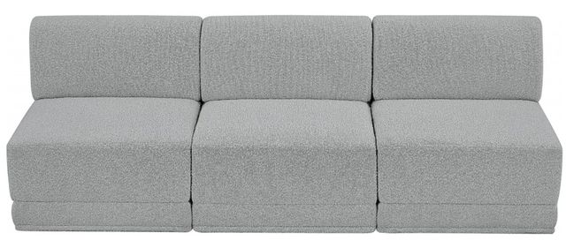 Meridian Furniture Ollie 3-Piece Gray Armless Sofa-1